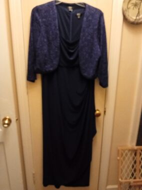 MSK Royal Blue Evening Dress with Matching Jacket